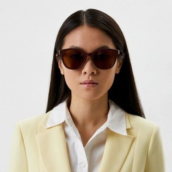 SALE! NEW GUCCI LOGO GG1002SK 003 Brown Black Brown Round Women Sunglasses